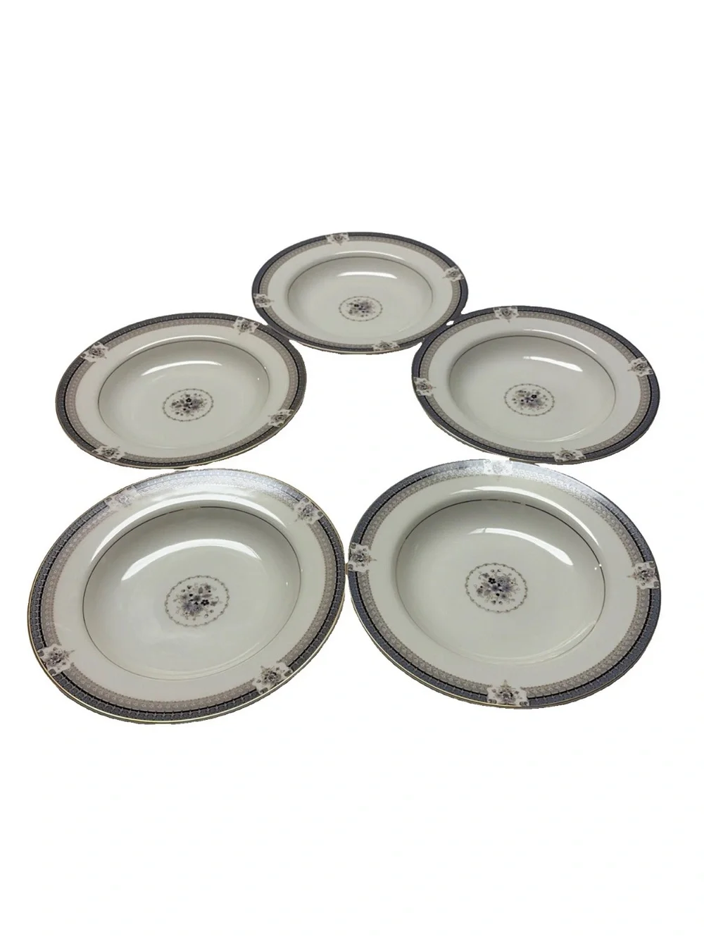 MIJASA Grande Ivory TROPEZ set of 5 soup bowls NEW CONDITION